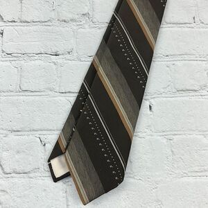 Don Loper Brown Patterned Polyester Neck Tie